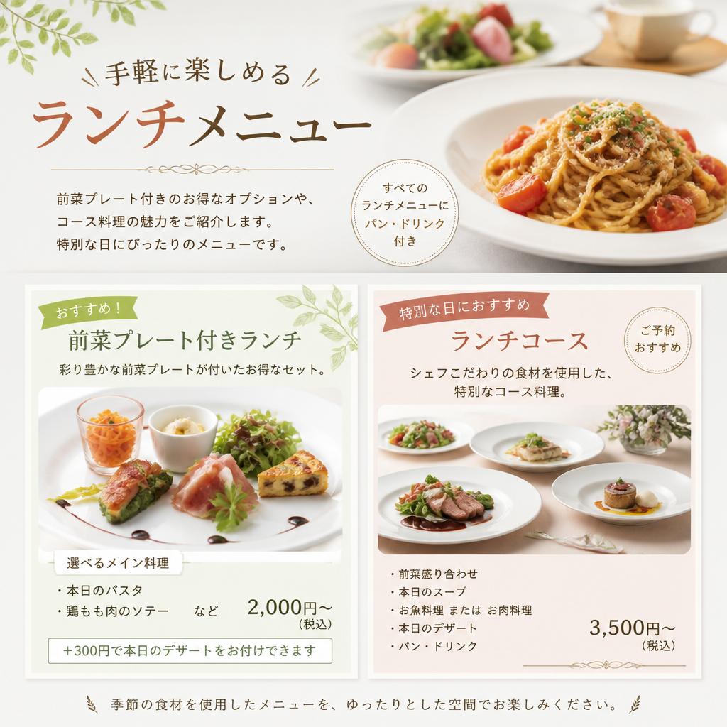 2. おすすめランチメニュー紹介