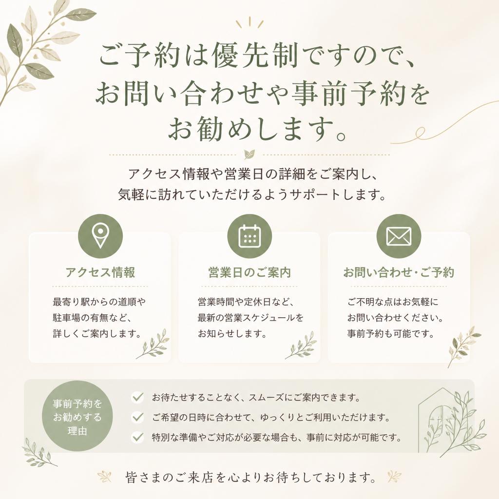 7. お問い合わせ・予約情報